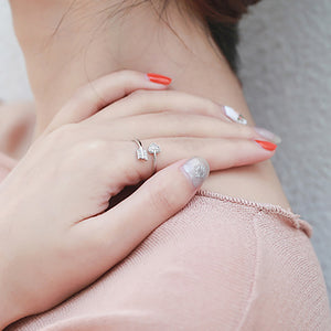 Silver Heart Arrow Fashion Ring For Valentine