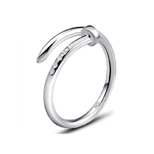 Stunning Silver Plated Nail Ring - TSZjewelry