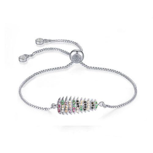 Color Christmas Tree Silver Bracelet - TSZjewelry