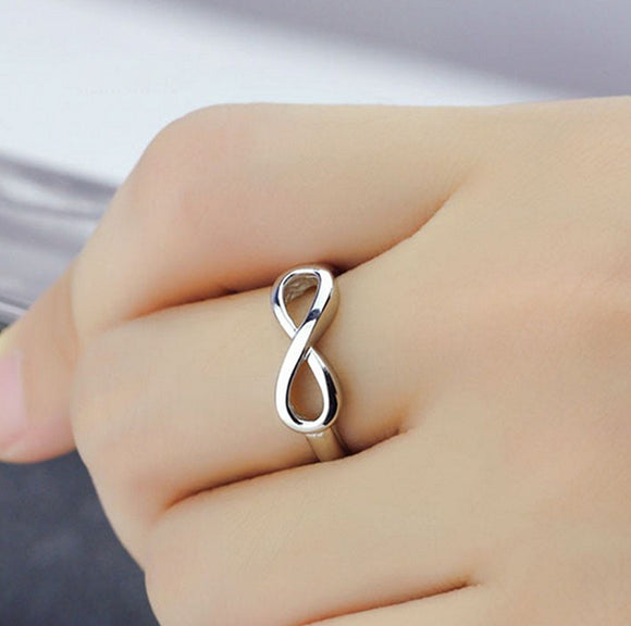 Silver Charming Infinity Symbol Fashion Ring For Girls