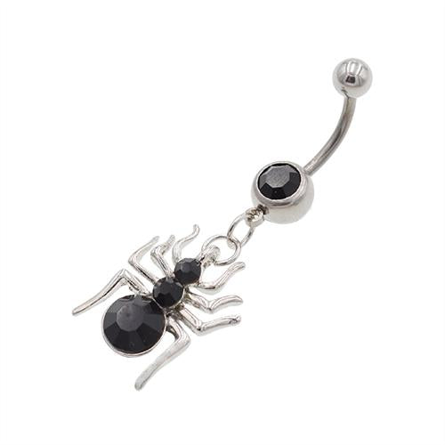 Black Spider Belly Button Rings - TSZjewelry