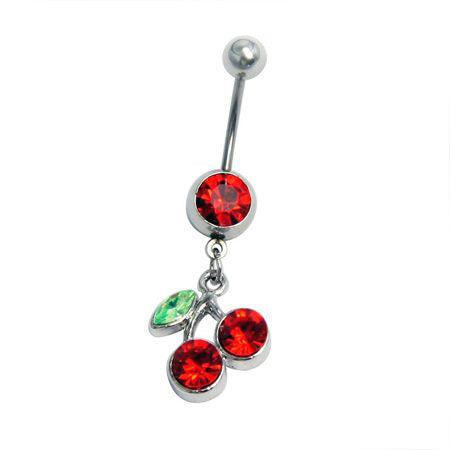 Red Cheery Belly Button Rings - TSZjewelry