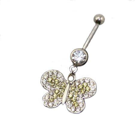 Crystaline Butterfly Belly Button Rings - TSZjewelry