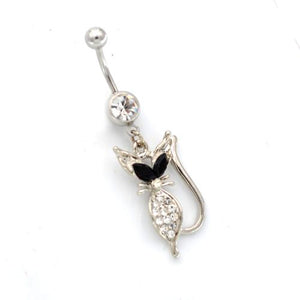 Sunglasses Cat Belly Button Rings - TSZjewelry