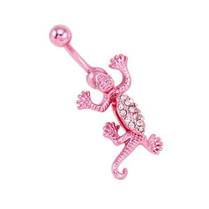 Pink Lizard Belly Button Rings - TSZjewelry