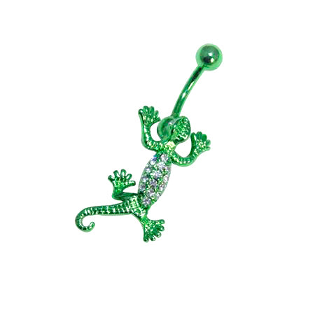 Green Lizard Belly Button Rings - TSZjewelry