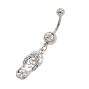 Crystaline Slippers Belly Button Rings - TSZjewelry