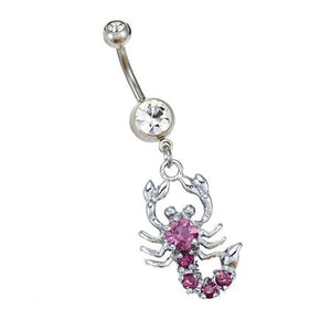 Light Purple Scorpion Belly Button Rings - TSZjewelry