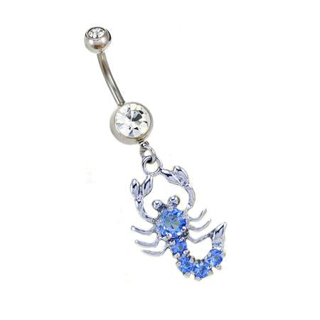 Blue Scorpion Belly Button Rings - TSZjewelry