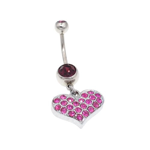Purple Heart Belly Button Rings - TSZjewelry