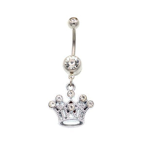 Princess Crown Belly Button Rings - TSZjewelry
