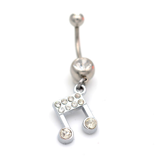 Beamed Musical Notes Belly Button Rings - TSZjewelry