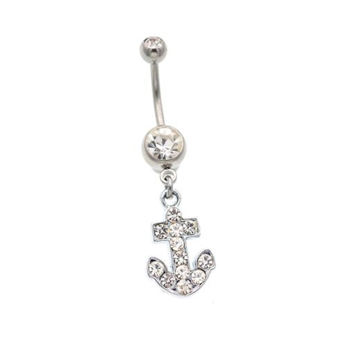 Anchor Dangling Belly Button Rings - TSZjewelry