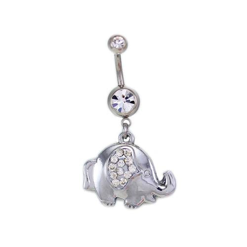 Elephant Dangling Belly Button Rings - TSZjewelry