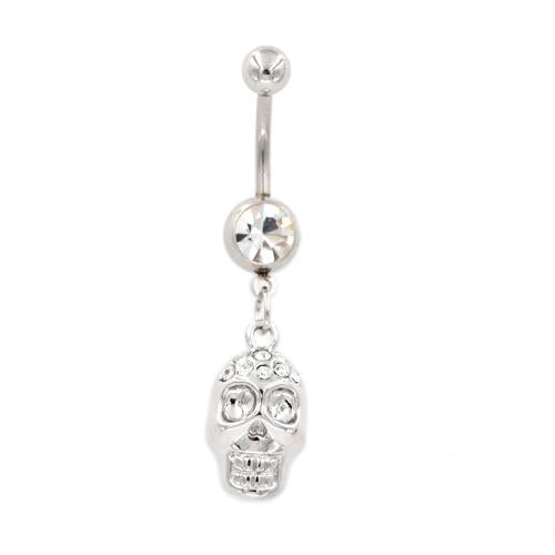 Skull Dangling Belly Button Rings - TSZjewelry