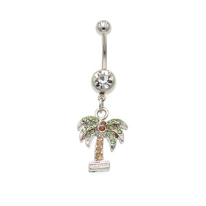 Coco Tree Dangling Belly Button Rings - TSZjewelry