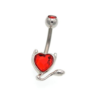 Ruby Cartoon Cat Belly Button Rings - TSZjewelry