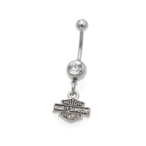 Motorcycle Logo Dangling Belly Button Rings - TSZjewelry