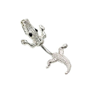 Non Dangling Silver Lizard Belly Rings - TSZjewelry