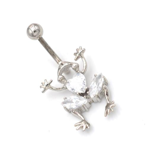 Crystaline Non Dangling Frog Belly Rings - TSZjewelry