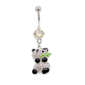Cute Dangling Panda Belly Button Rings - TSZjewelry