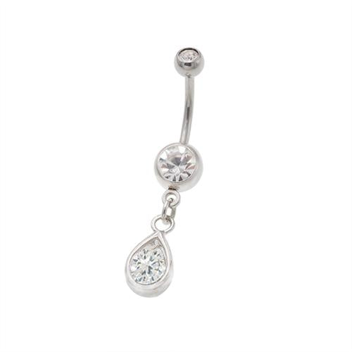 Dangling Dazzling Waterdrop Belly Button Rings - TSZjewelry
