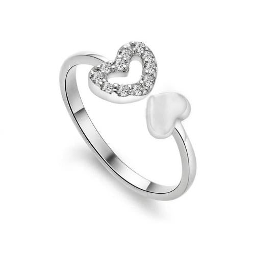 Double Heart Promise Ring - TSZjewelry