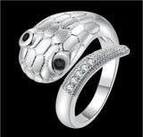Black Eye Snake Animal Open Fashion Ring - TSZjewelry
