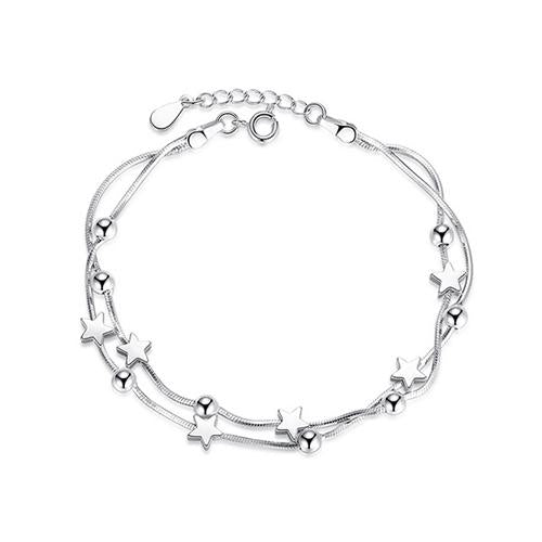 Double Layer Star & Bead Bracelet - TSZjewelry