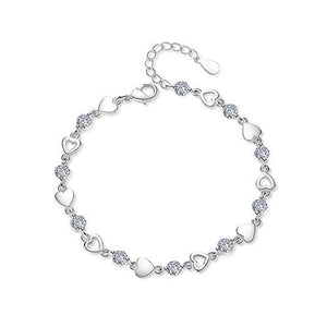 Clear Crystal Heart Sharp Bracelet - TSZjewelry