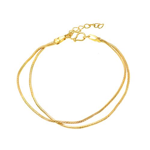 Two Layer Snake Chain Gold Bracelet - TSZjewelry