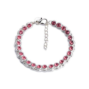 Pink Round Tennis Bracelet - TSZjewelry
