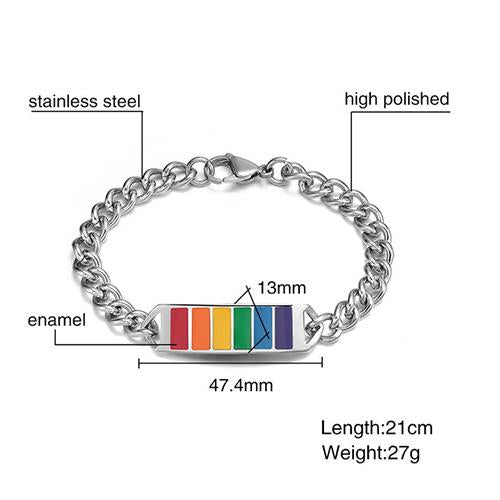 Men Curved Stainless Steel Bracelet - TSZjewelry