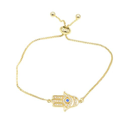 Evil Eye in Hand Gold Bracelet - TSZjewelry