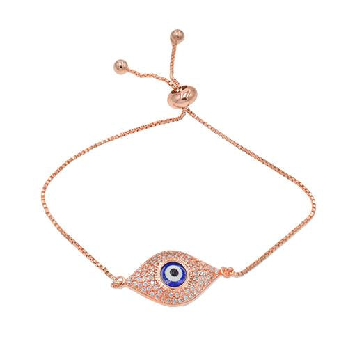Evil Eye Rose Gold Bracelet - TSZjewelry