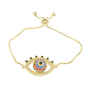 3D Evil Eye Gold Bracelet - TSZjewelry