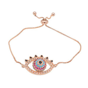3D Evil Eye Rose Gold Bracelet - TSZjewelry