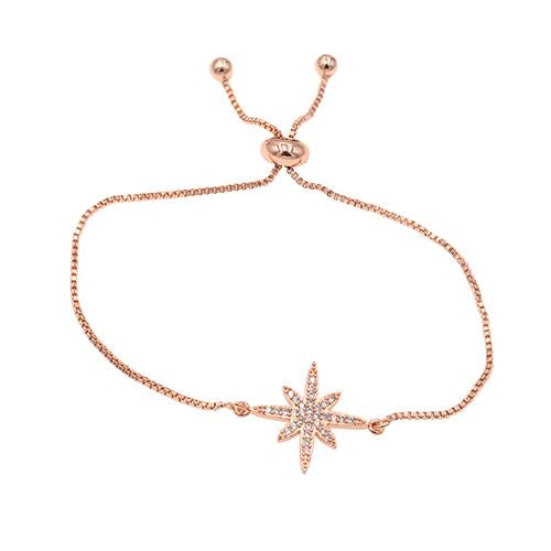 Tiny SnowFlake Rose Gold Bracelet - TSZjewelry