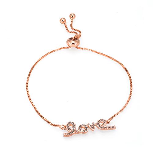 Letter Love Rose Gold Bracelet - TSZjewelry