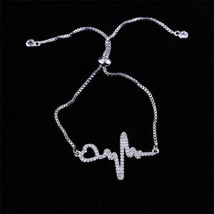 Heart Beat Silver Braacelet - TSZjewelry