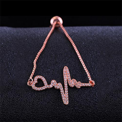 Heart Beat Rose Gold Bracelet - TSZjewelry