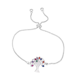Color Tree of Life Silver Bracelet - TSZjewelry