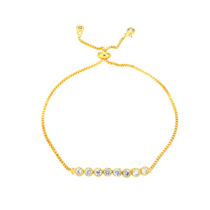 Curved Stripe Gold Bracelet - TSZjewelry