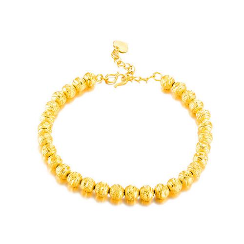 Flat Heart Link Gold Bracelet - TSZjewelry