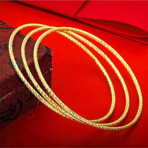 2mm Slight Twisted Gold Bracelet - TSZjewelry