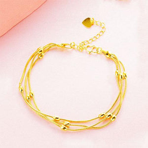 3 Layer Beads Gold Bracelet - TSZjewelry