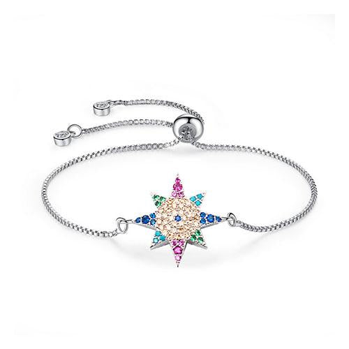 Color Anise Star Silver Bracelet - TSZjewelry