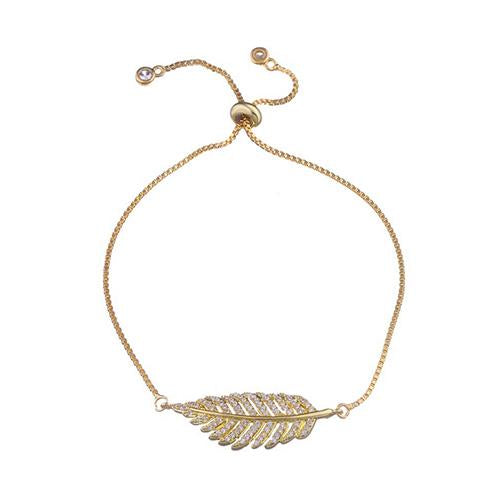 Feather Gold Bracelet - TSZjewelry