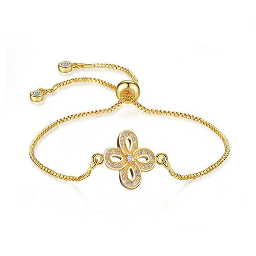 Hollow Lucky Clover Gold Bracelet - TSZjewelry