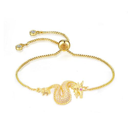 Dragon Adjustable Gold Bracelet - TSZjewelry
